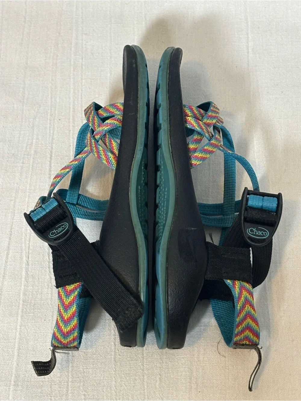 Chaco Kids' ZX/2 EcoTread Double-Strap Sandals-Fiesta Rainbow Colorway-Girls 3
